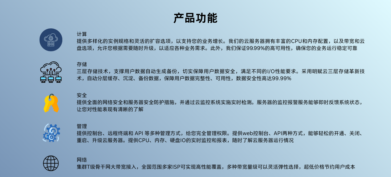 雾讯云-核心产品功能展示