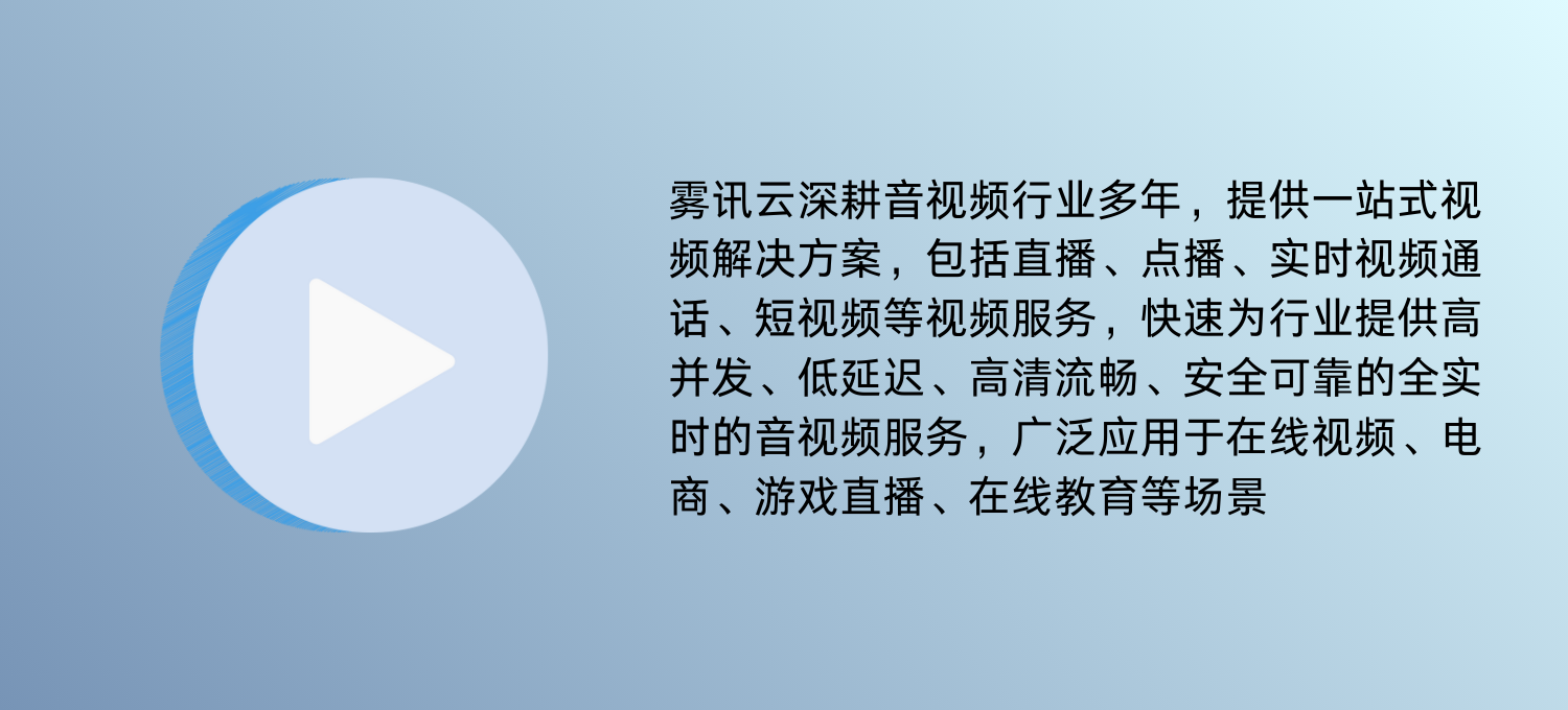 雾讯云-音视频服务解决方案